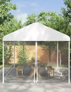 vidaXL Комарна мрежа за беседка 220 mesh Бяло 6 x 3 x 2 m Полиестер
