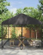 vidaXL Комарна мрежа за беседка 220 mesh Черно 6 x 3 x 2 m Полиестер