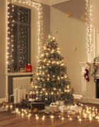vidaXL Компактен LED стринг с 3000 LED топло бяло 65 м PVC