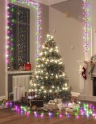 vidaXL Компактен LED стринг с 400 LED пастелен многоцветен 13 м PVC