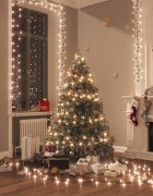 vidaXL Компактен LED стринг с 400 LED топло бяло 13 м PVC