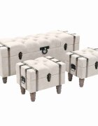 vidaXL Комплект 3 бр пейки за съхранение дърво и стомана 112x37x45 см
