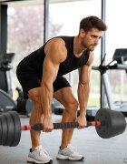 vidaXL Комплект 4 в 1 дъмбел 40 кг Черен и Червен