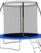 vidaXL Комплект батут кръгъл 244x55 см 100 кг