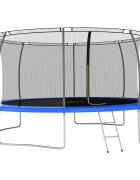 vidaXL Комплект батут кръгъл 460x80 см 150 кг