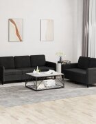 vidaXL Комплект дивани 2 части черен кадифе