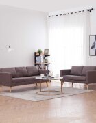 vidaXL Комплект дивани 2 части текстил таупе