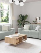 vidaXL Комплект дивани 3 бр. Светлосиво Кадифе