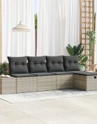 vidaXL Комплект дивани 6 бр. полиратан