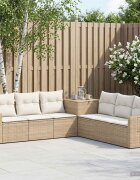 vidaXL Комплект дивани 7 бр. Бежов и кремаво бял 234 x 234 x 85 см