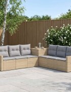 vidaXL Комплект дивани 7 бр. Бежов и Светло Сив 234 x 234 x 85 см