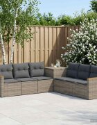 vidaXL Комплект дивани 7 бр. Сив и тъмен сив 123 x 62 x 69 см