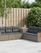 vidaXL Комплект дивани 7 бр. Сив и тъмен сив 123 x 62 x 69 см