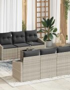 vidaXL Комплект дивани 7 бр. Светло сиво и тъмно сиво 55 x 55 x 37 см