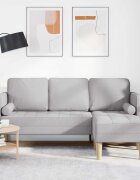 vidaXL Комплект дивани Облачно сиво 173 x 131 x 67 см Полиестер