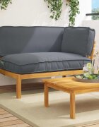vidaXL Комплект дивани с възглавница Антрацит 133 x 92 x 69 см