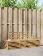 vidaXL Комплект дивани за открито 3 Брой Бяло 1825 x 63 x 73 см