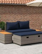 vidaXL Комплект дивани за открито 4 -Seater 4 бр. 55 x 30 x 39 см