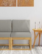 vidaXL Комплект дивани за открито Бяло и светлосиво 59 x 63 x 73 см