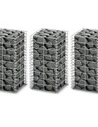 vidaXL Комплект габиони 3 бр поцинкована тел 25x25x50 см