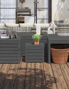 vidaXL Комплект градински кутии от 4 части сиви масивно дърво бор