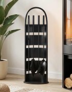 vidaXL Комплект инструменти за камина 5 части 23x15x66 см стомана