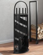 vidaXL Комплект инструменти за камина от 5 части 23x15x66 см стомана
