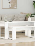 vidaXL Комплект кафе маса 2 бр. Бяло 100 x 50 x 42 см