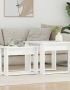 vidaXL Комплект кафе маса 2 бр. Бяло 50 x 52 x 42 см