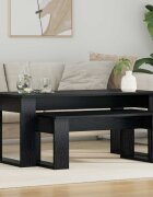 vidaXL Комплект кафе маса 2 бр. Черния дъб 100 x 50 x 42 см