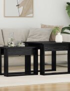 vidaXL Комплект кафе маса 2 бр. Черния дъб 50 x 52 x 42 см