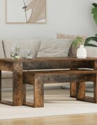 vidaXL Комплект кафе маса 2 бр. Димян дъб 100 x 50 x 42 см