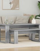 vidaXL Комплект кафе маса 2 бр. Сив Сонома 100 x 50 x 42 см