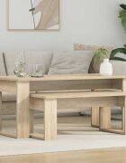 vidaXL Комплект кафе маса 2 бр. Сонома дъб 100 x 50 x 42 см