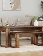 vidaXL Комплект кафе маса 2 бр. Старо дърво 100 x 50 x 42 см