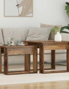 vidaXL Комплект кафе маса 2 бр. Старо дърво 50 x 52 x 42 см