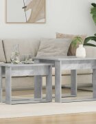 vidaXL Комплект кафе маса 2 бр. Циментено сиво 50 x 52 x 42 см