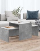 vidaXL Комплект кафе маси бетонно сив 100x48x40 см инженерно дърво