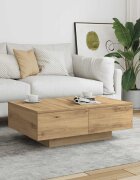 vidaXL Комплект кафе маси дъб сонома 90x60x31 см инженерно дърво