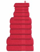 vidaXL Комплект кърпи FROGN от 12 части червени 360 г/м²