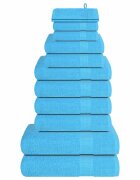 vidaXL Комплект кърпи FROGN от 12 части тюркоазени 360 г/м²