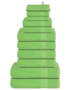 vidaXL Комплект кърпи FROGN от 12 части ябълково зелени 360 г/м²