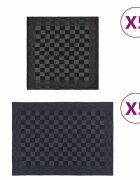 vidaXL Комплект кърпи от 10 части черен и сив памук