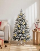 vidaXL Комплект коледни топки 88 бр. Златист Ø 6 cm Пластмаса