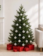vidaXL Комплект коледни топки XL 15 бр. Сребристо Диам. 10 cm