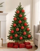 vidaXL Комплект коледни топки XL 18 бр. Червено и златно Диам. 8 cm