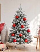 vidaXL Комплект коледни топки XL 9 бр. Червено Диам. 15 cm Пластмаса