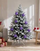 vidaXL Комплект коледни топки XL 9 бр. Лилав Диам. 15 cm Пластмаса