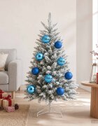 vidaXL Комплект коледни топки XXL 3 бр. Синьо Диам. 25 см Пластмаса