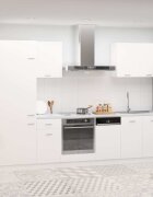 vidaXL Комплект кухненски шкафове 7 части "Lyon" бяло инженерно дърво